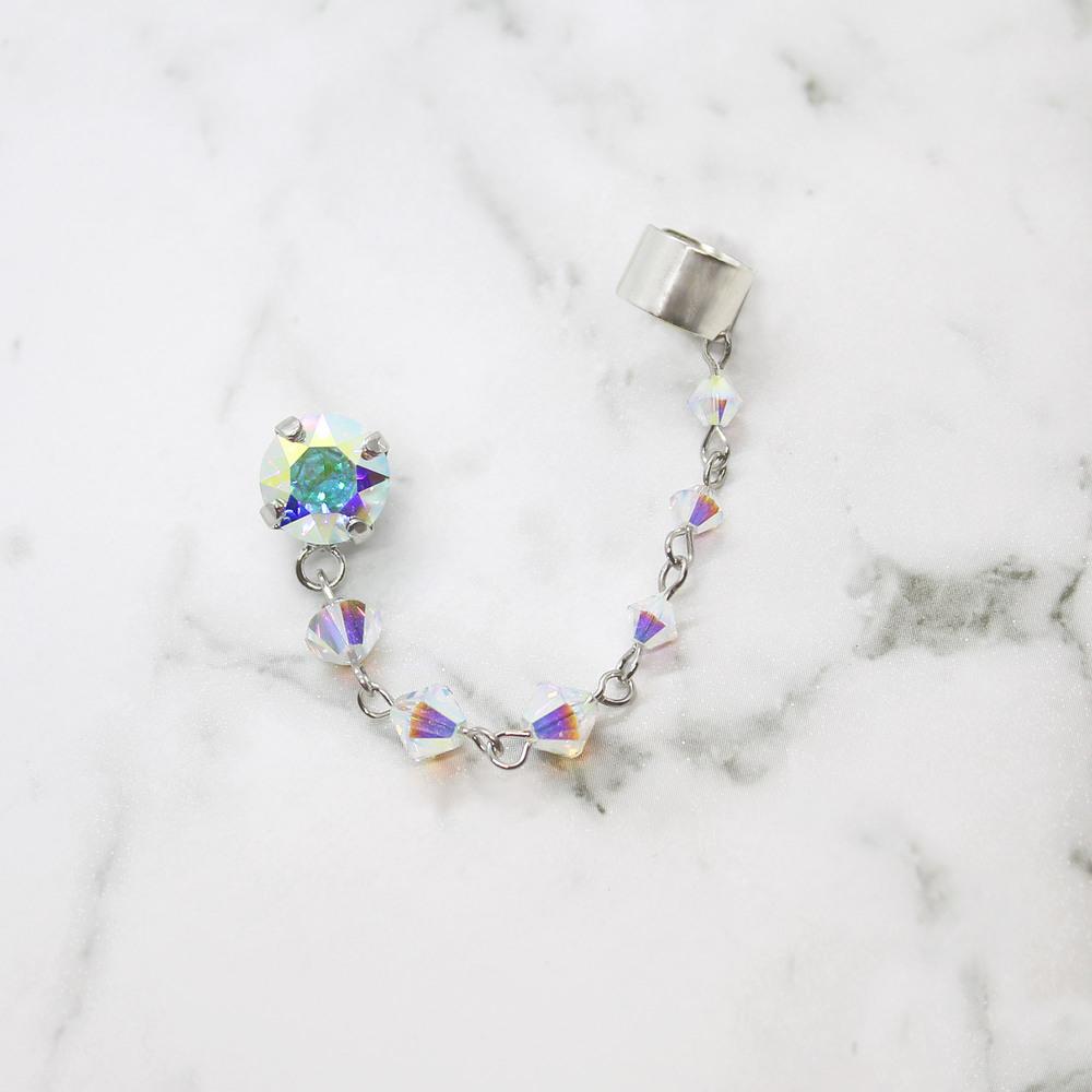 Rock on in simple sophistication with Kira Crystal Ear Climber