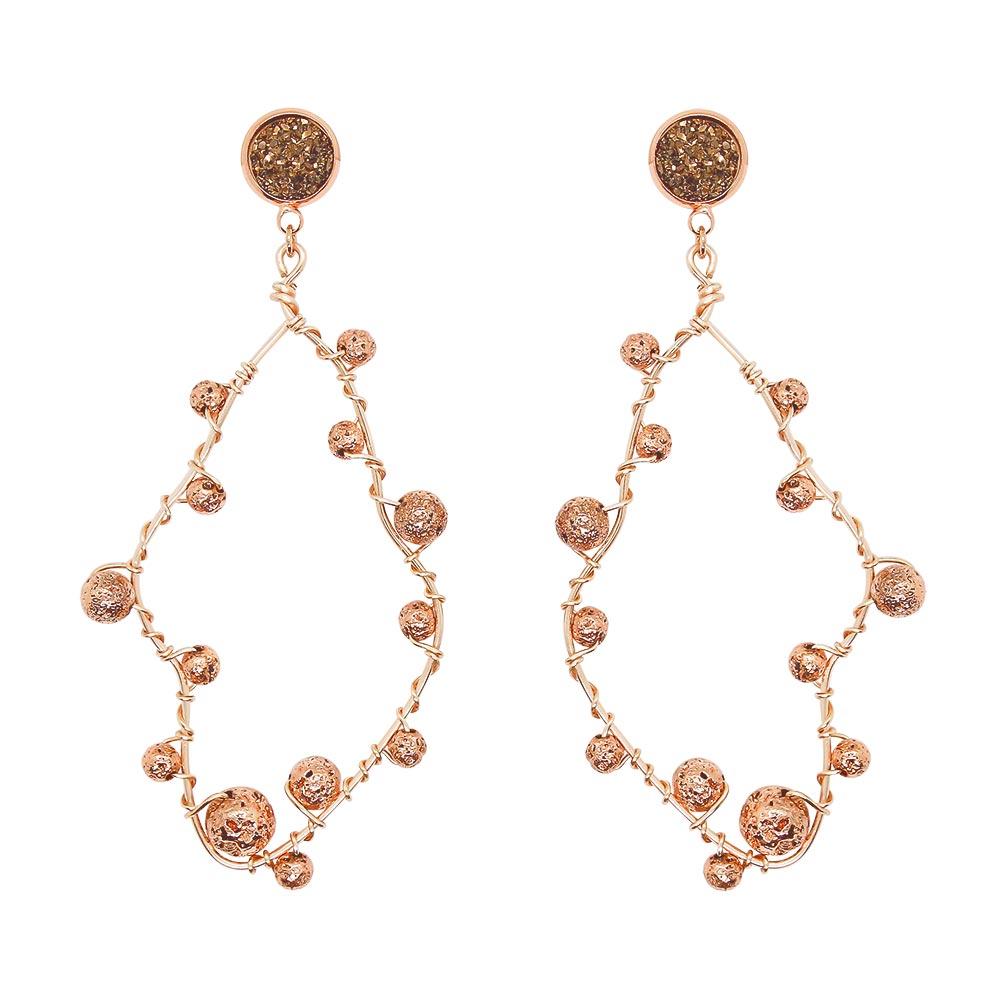 Rock and store rose earrings