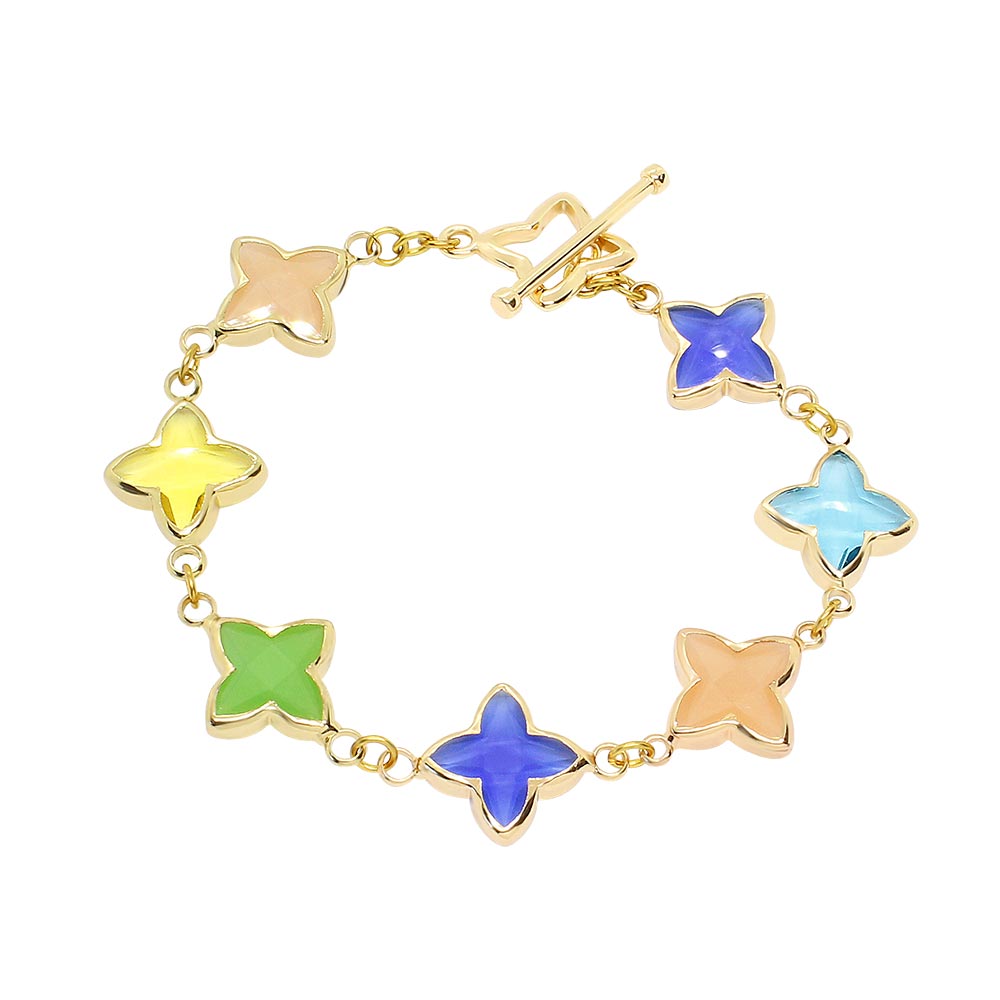 Ginni colourful clove flower bracelet on white background