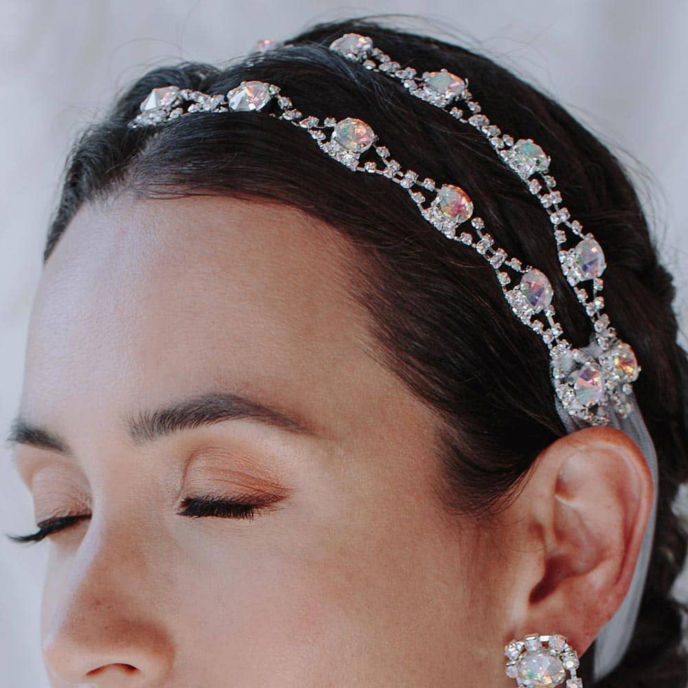 Sza Bridal Headband Veil, Modern Wedding Veil, Bridal Headpiece